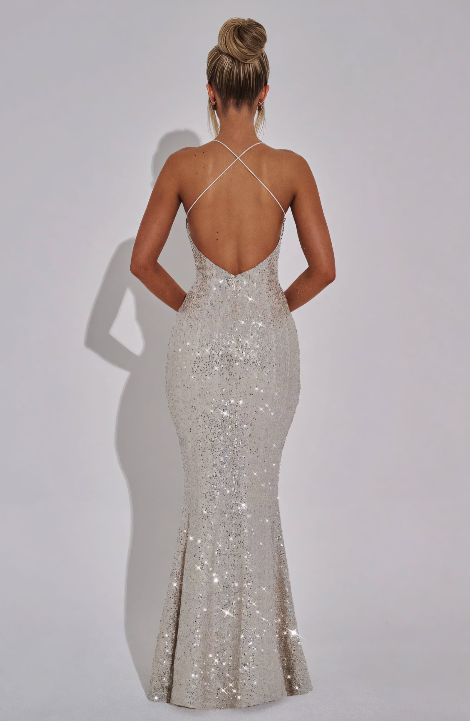 ARIEL MAXI DRESS - CHAMPAGNE SPARKLE