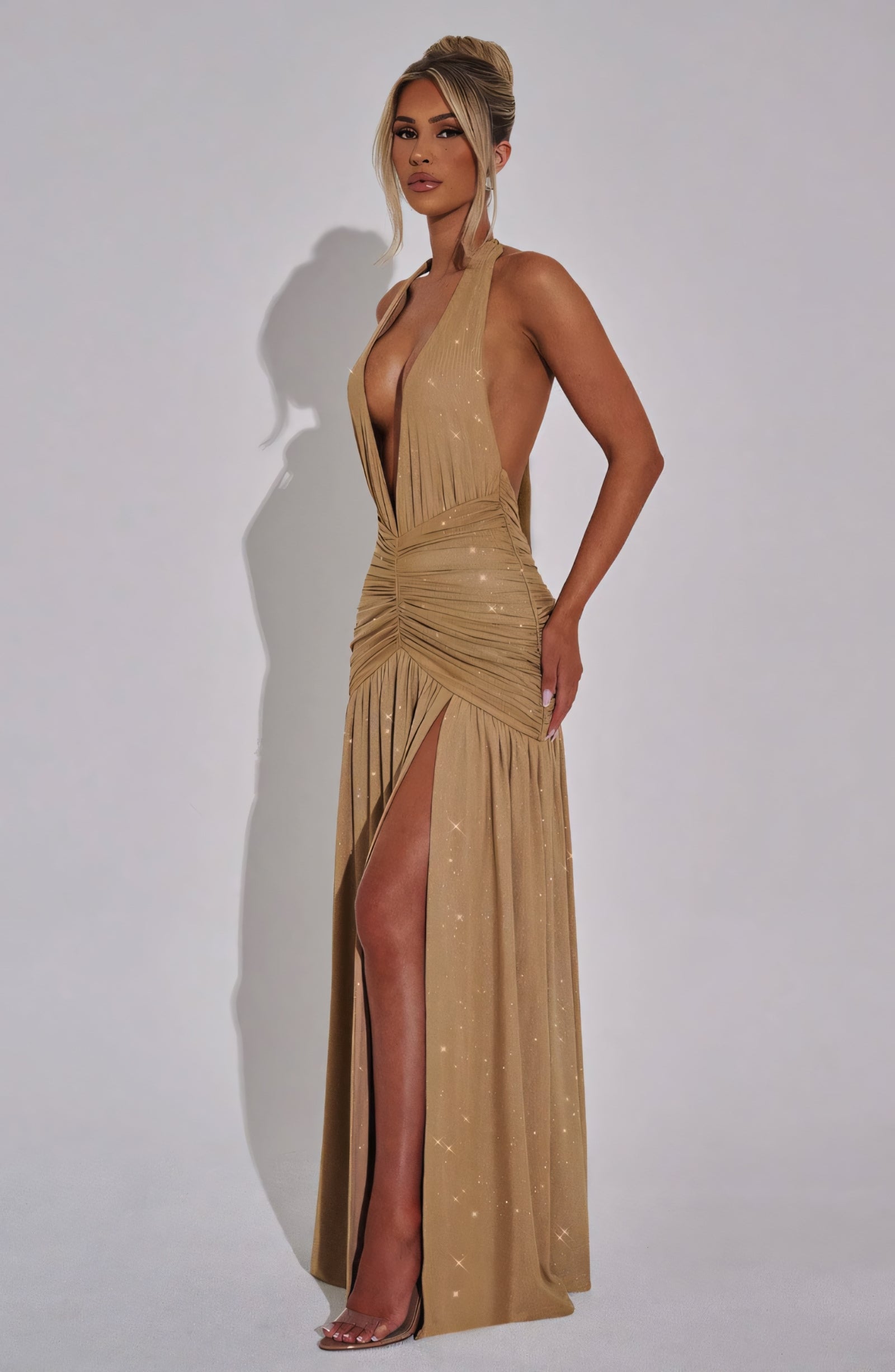 ALEXA MAXI DRESS - GOLD SPARKLE