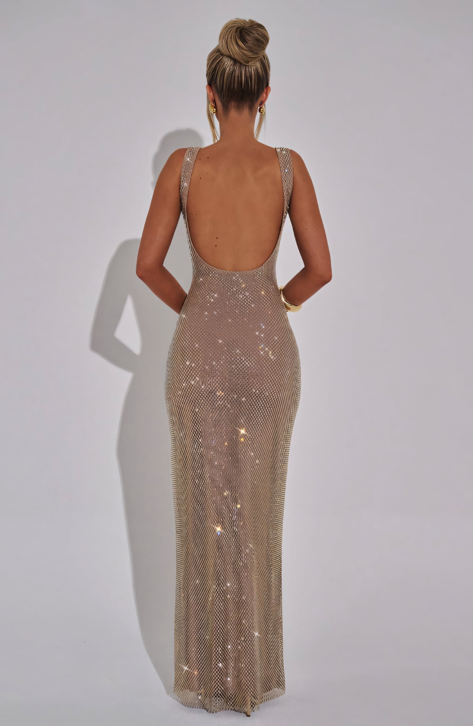 EVY MAXI DRESS - GOLD SPARKLE