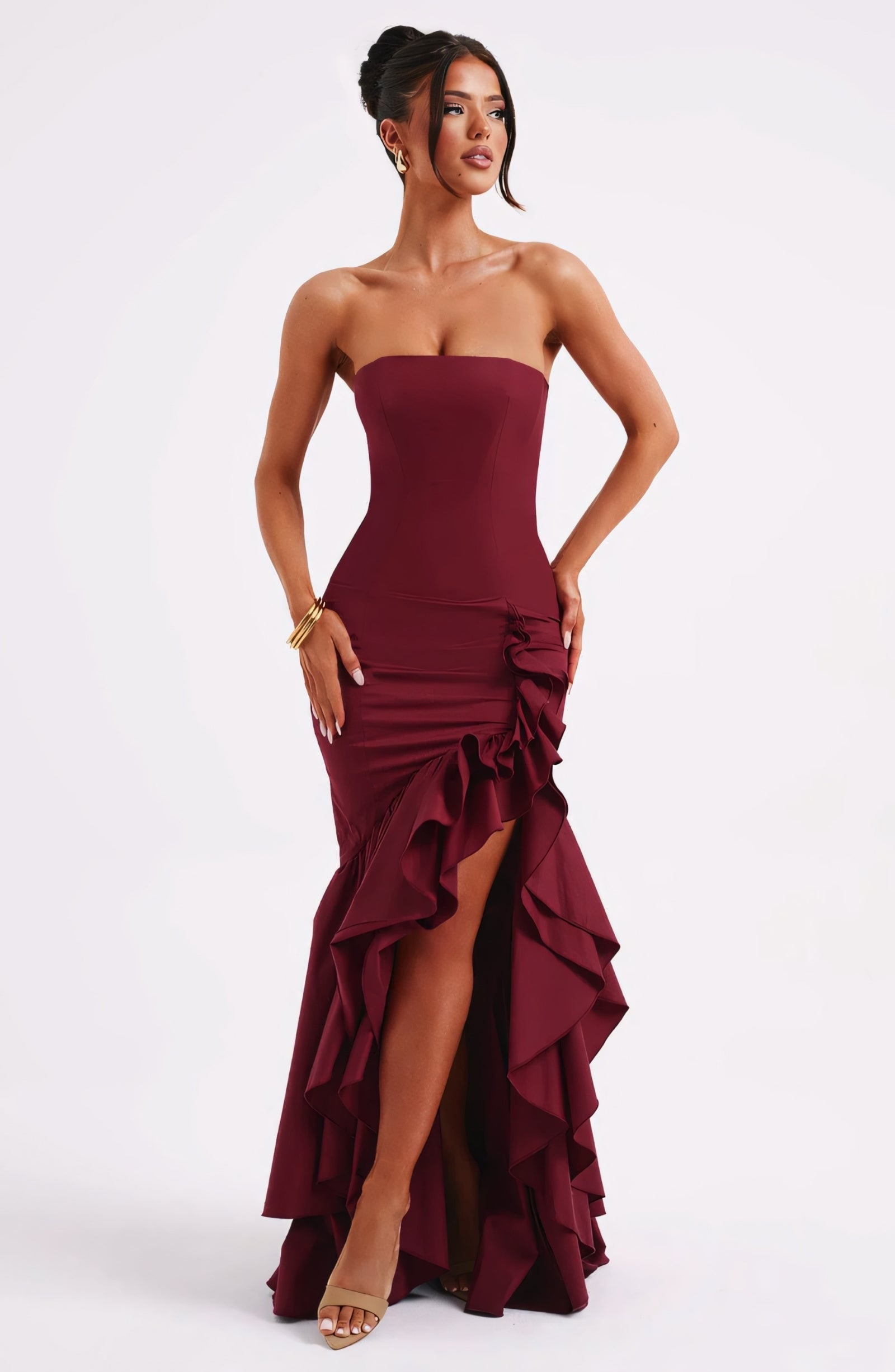 ROSE MAXI DRESS - WINE