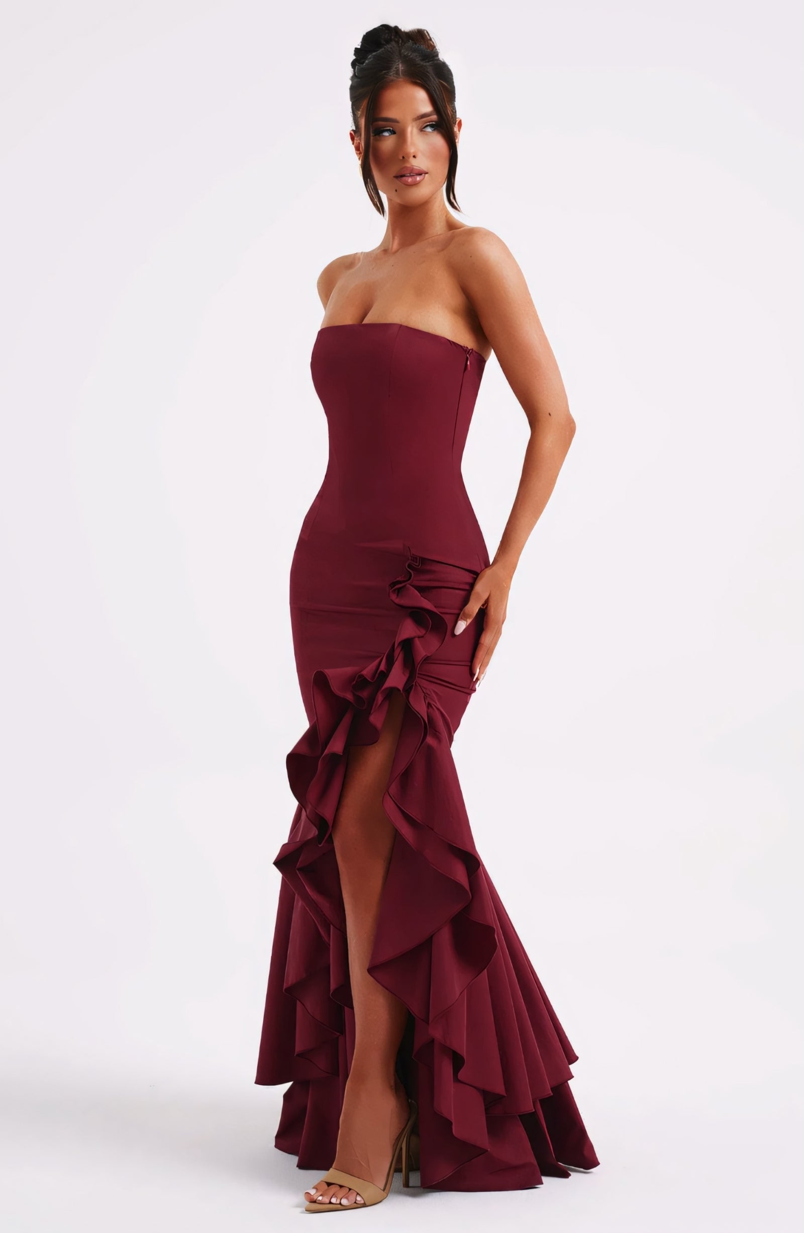 ROSE MAXI DRESS - WINE