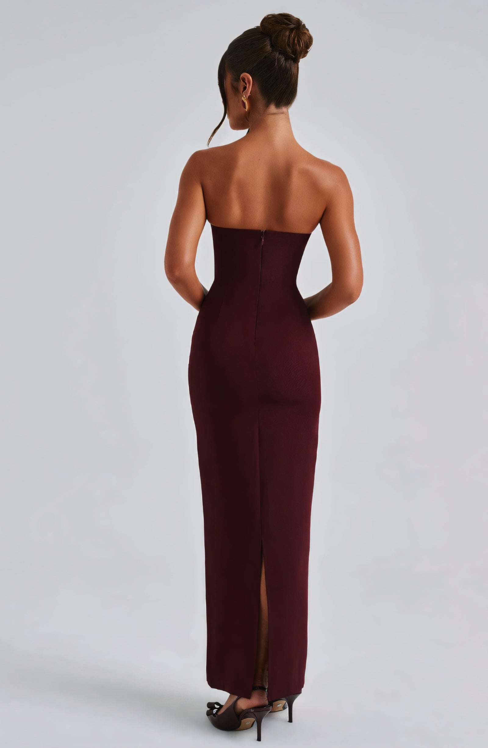 ARIA MAXI DRESS - CHERRY LACQUER