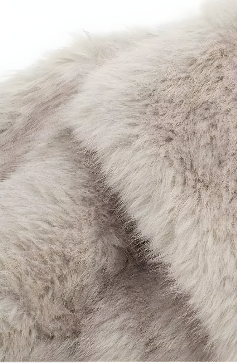 SOFIA FAUX FUR COAT - GREY