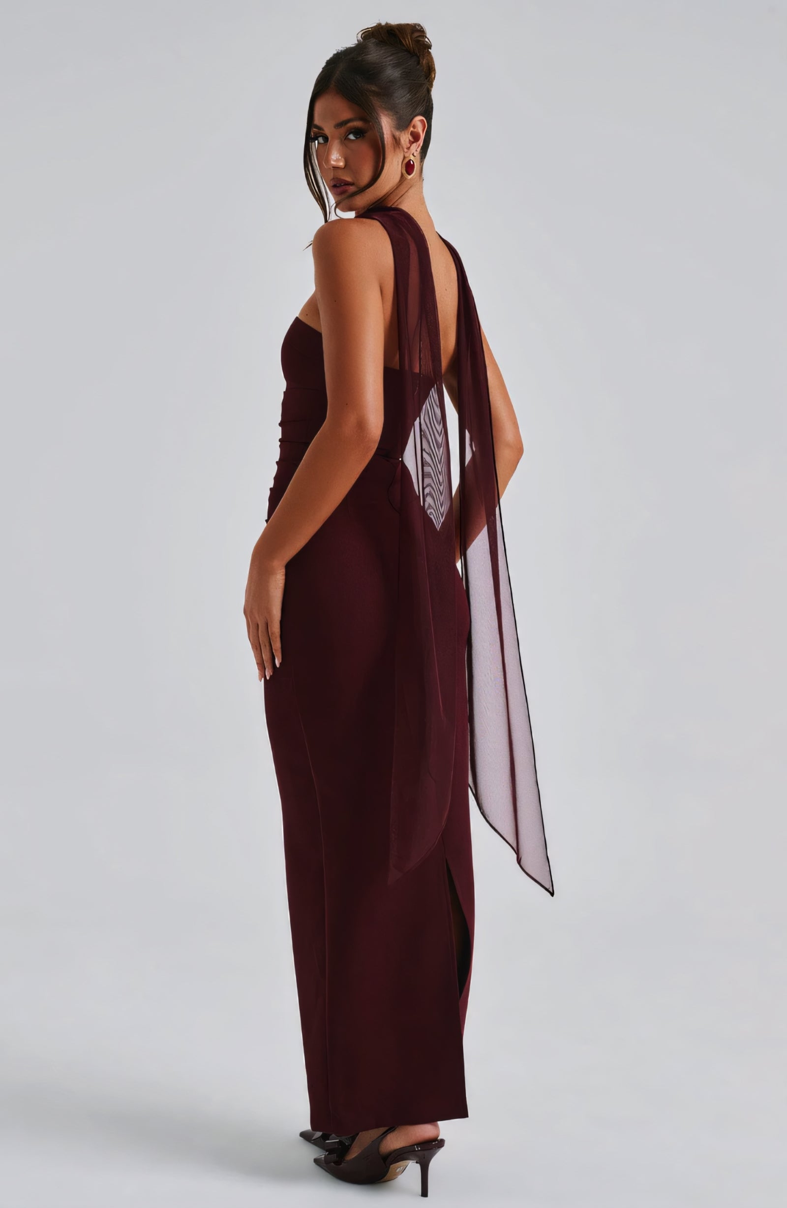 ARIA MAXI DRESS - CHERRY LACQUER