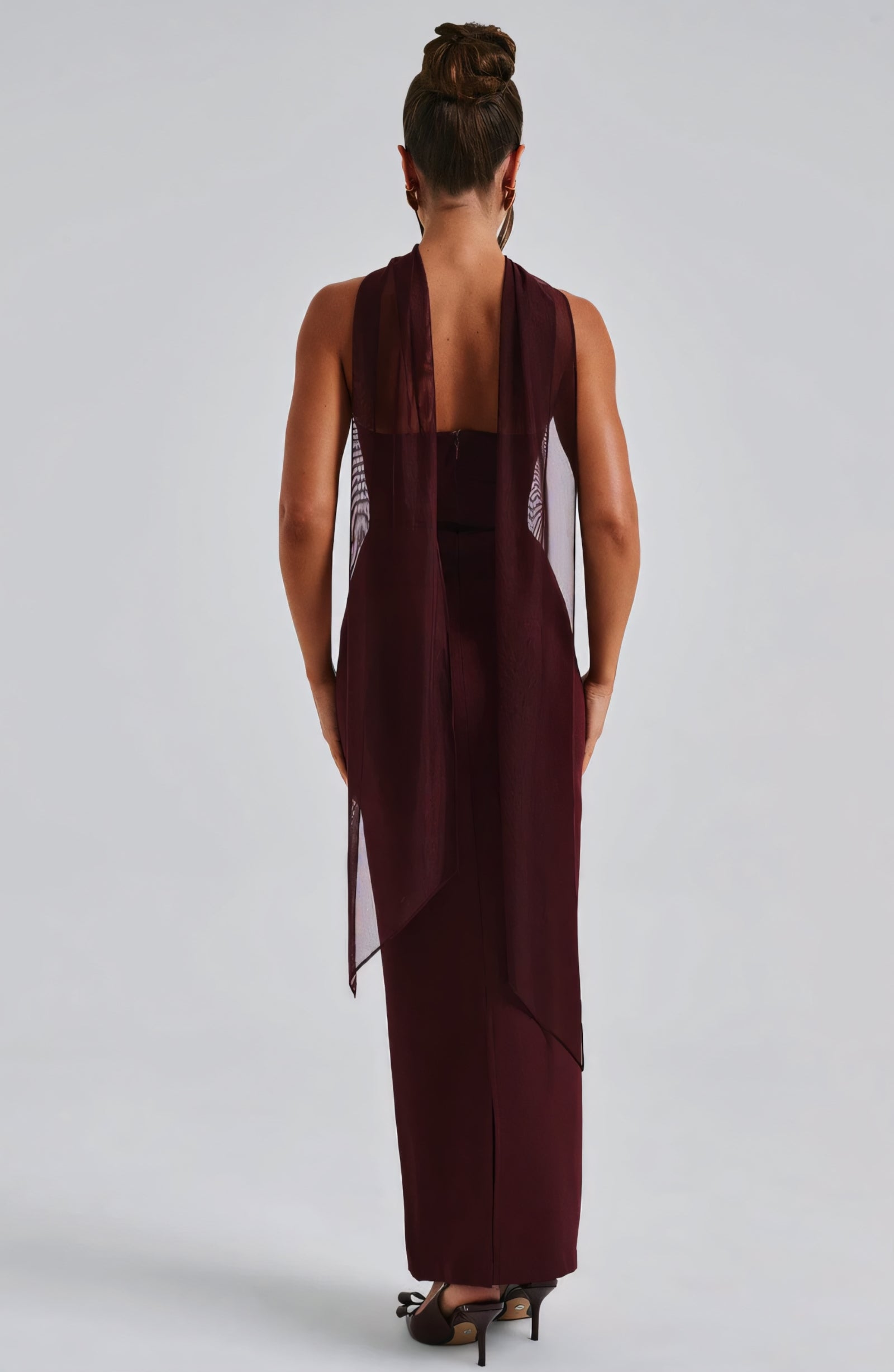 ARIA MAXI DRESS - CHERRY LACQUER