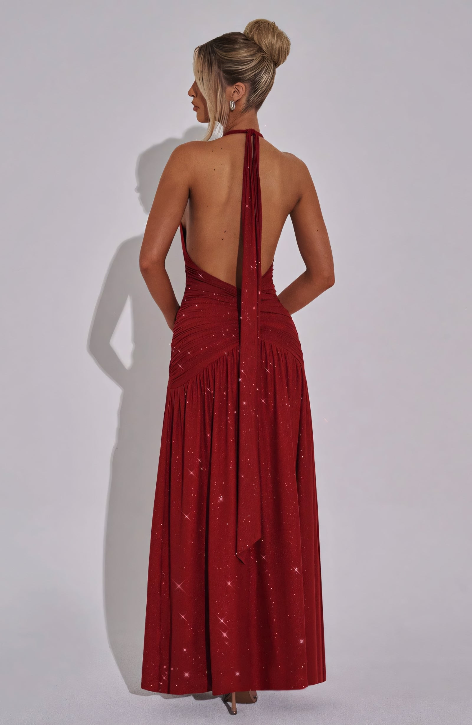 ALEXA MAXI DRESS - RED SPARKLE