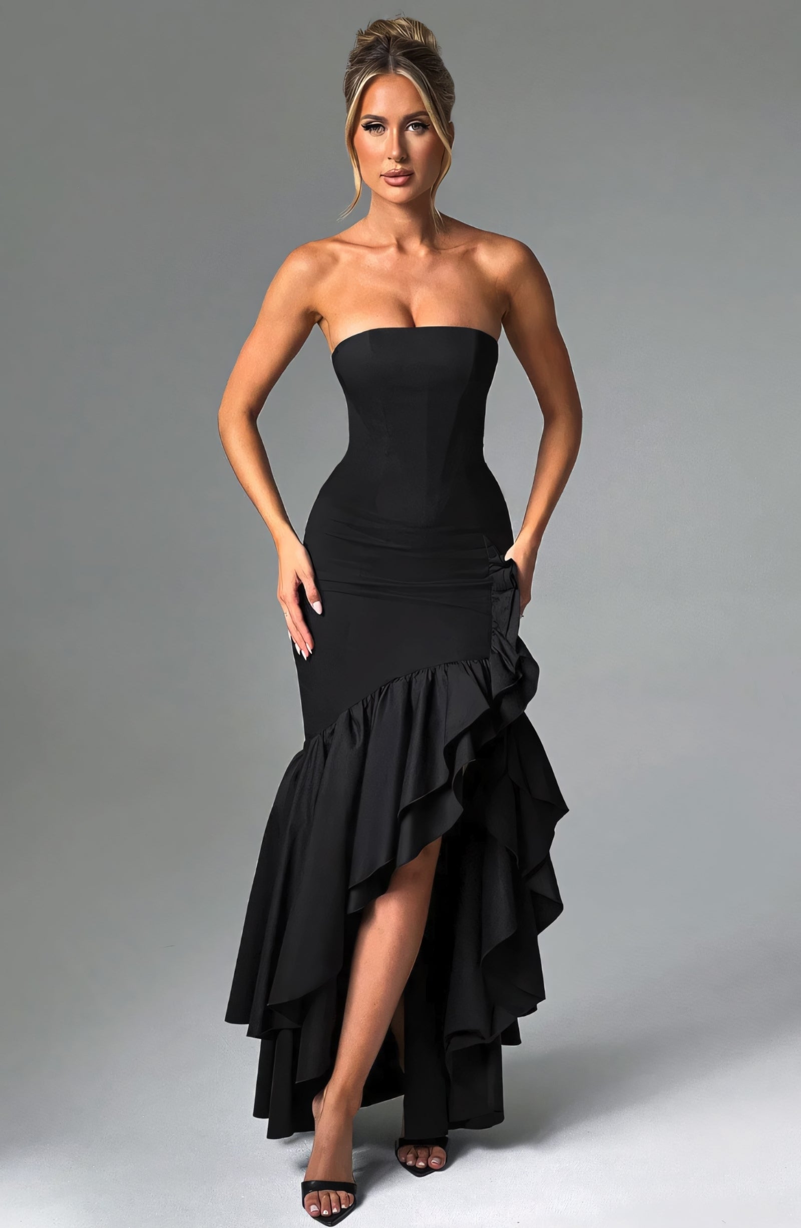 ROSE MAXI DRESS - BLACK