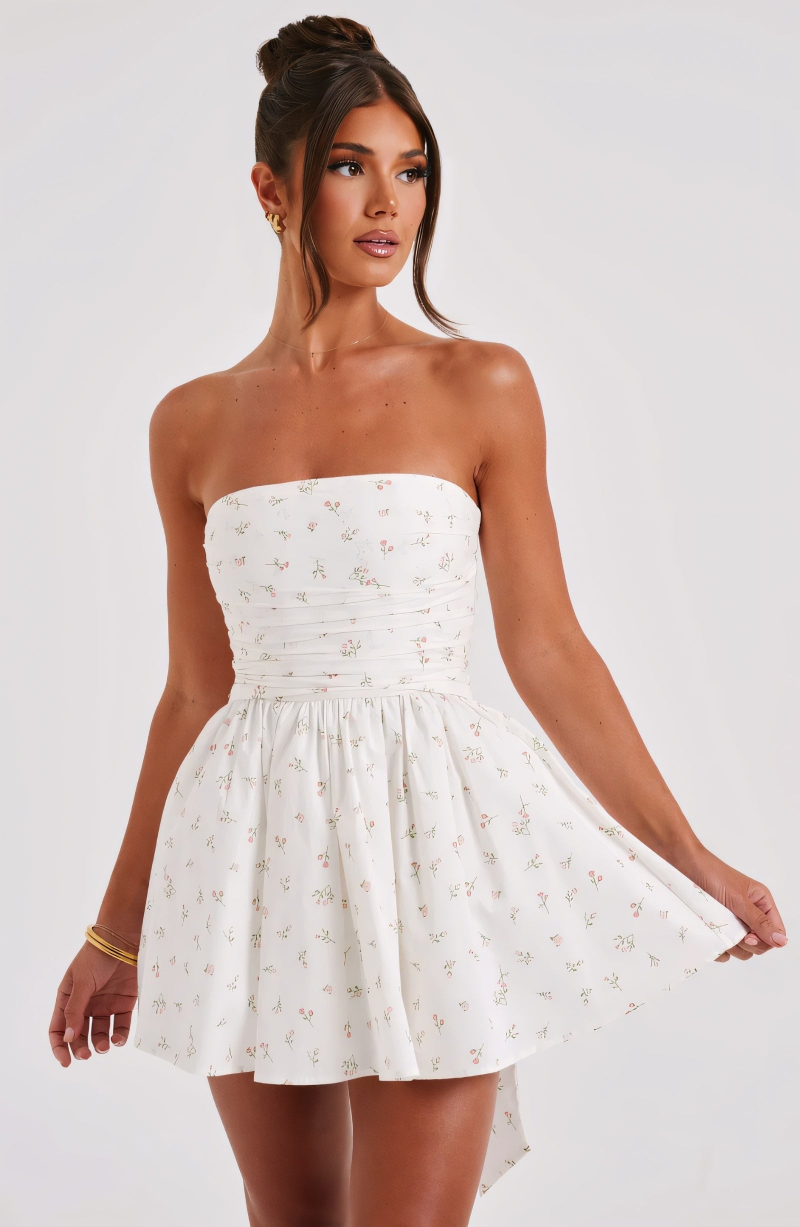 CHARLOT MINI DRESS - BLUSH FLORAL PRINT