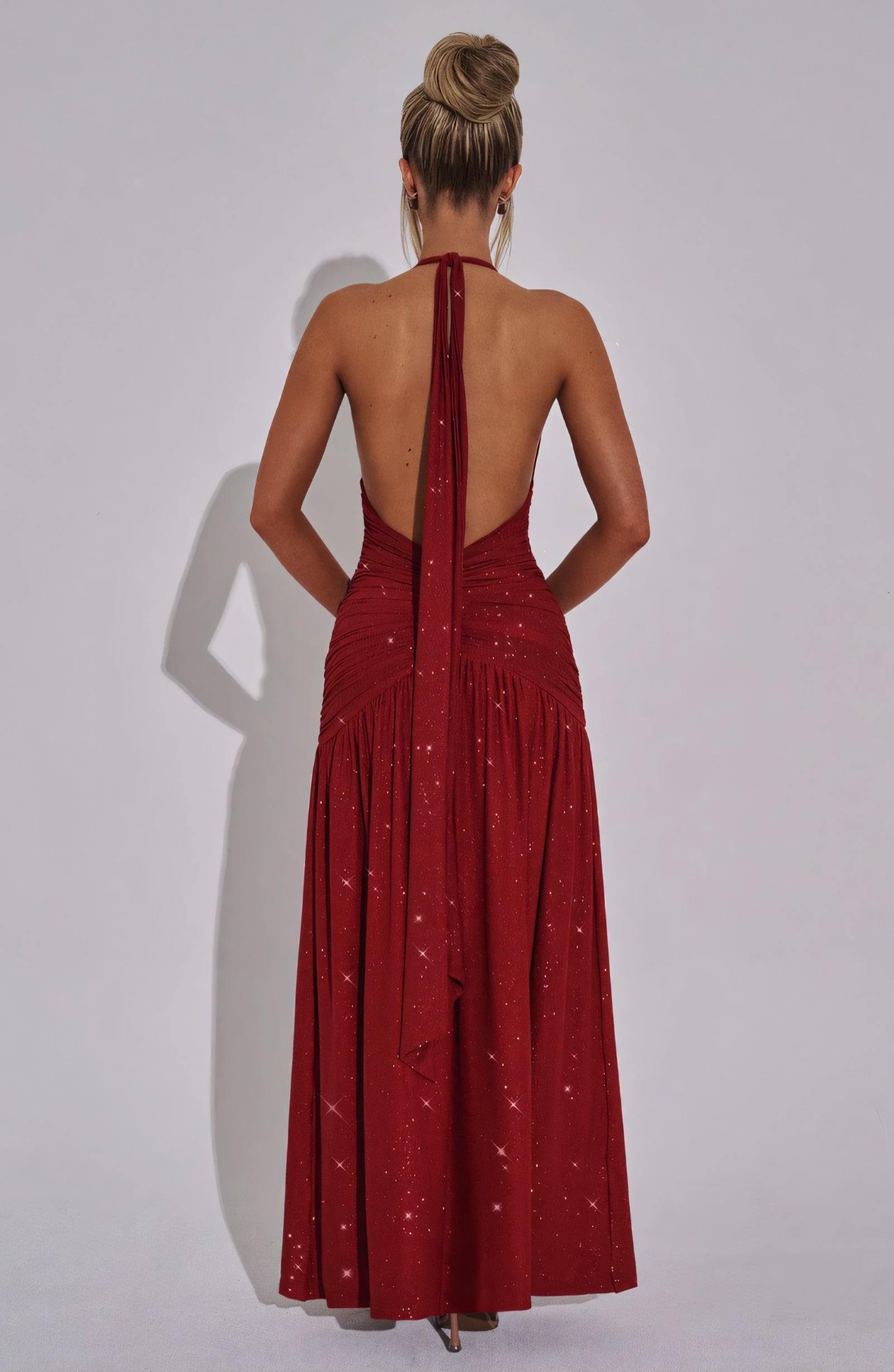 ALEXA MAXI DRESS - RED SPARKLE