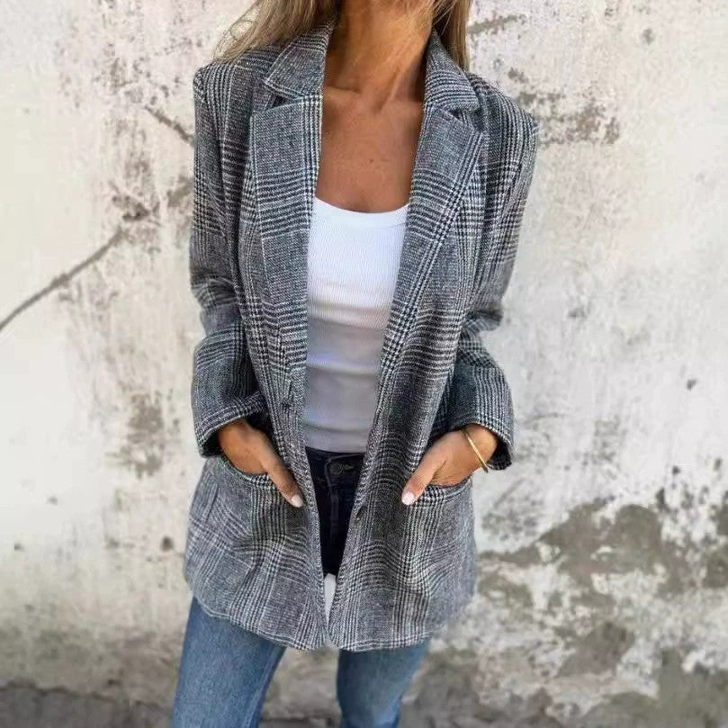 SOPHIE STYLISH BLAZER - GREY