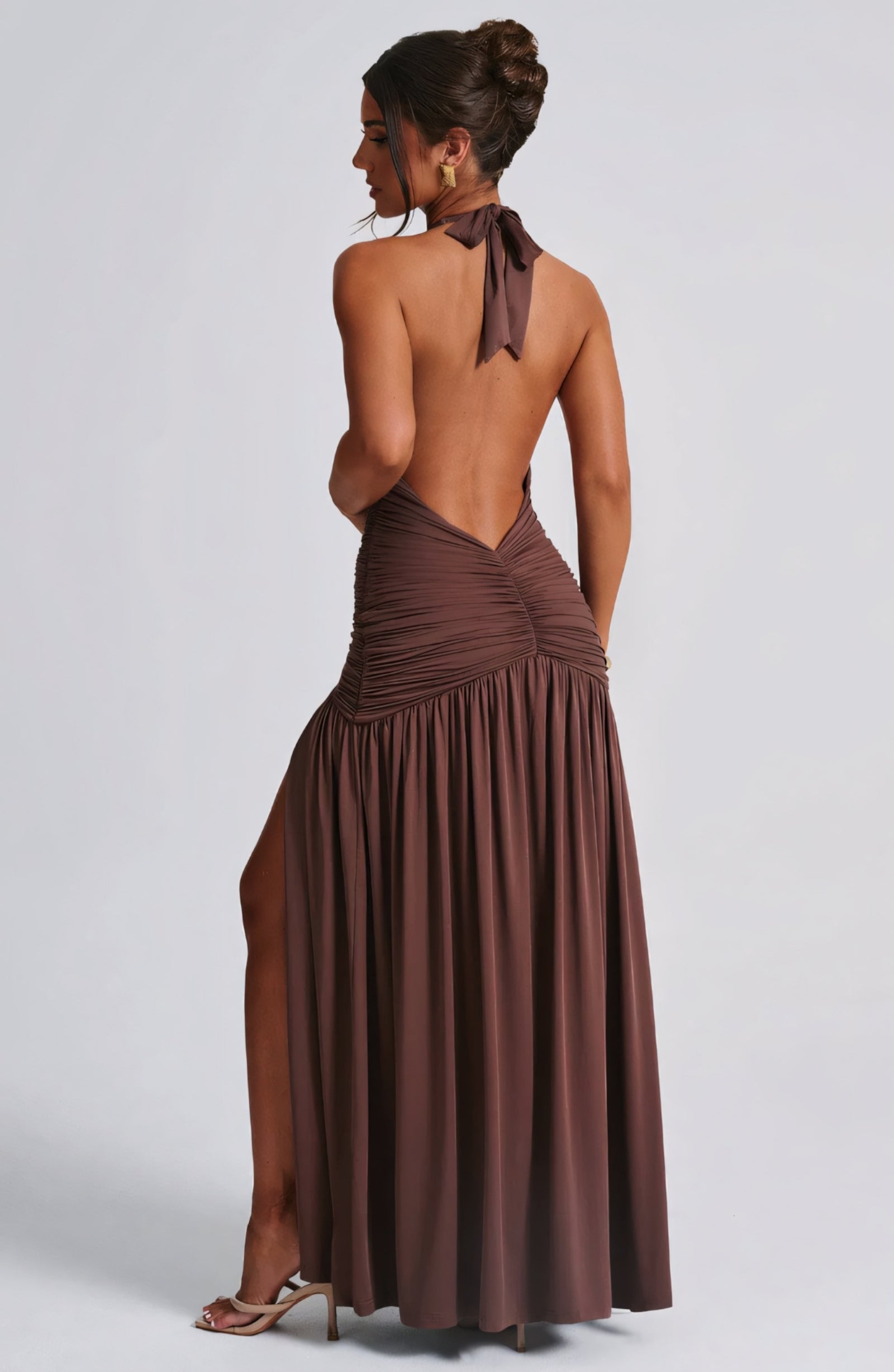 ALEXA MAXI DRESS - CHOCOLATE