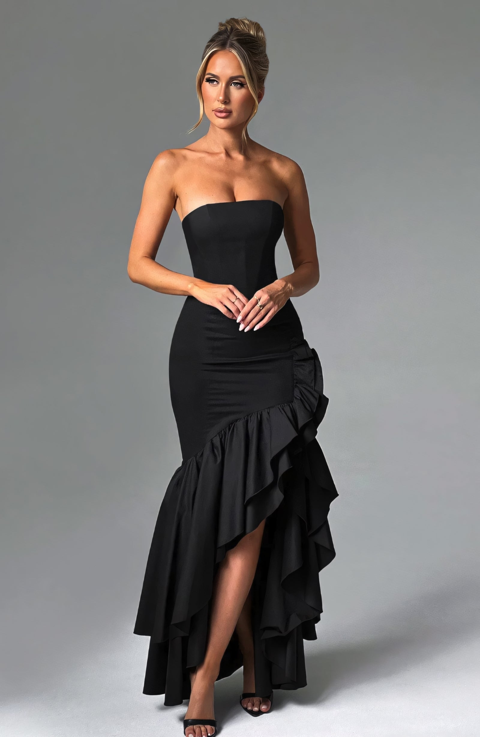 ROSE MAXI DRESS - BLACK