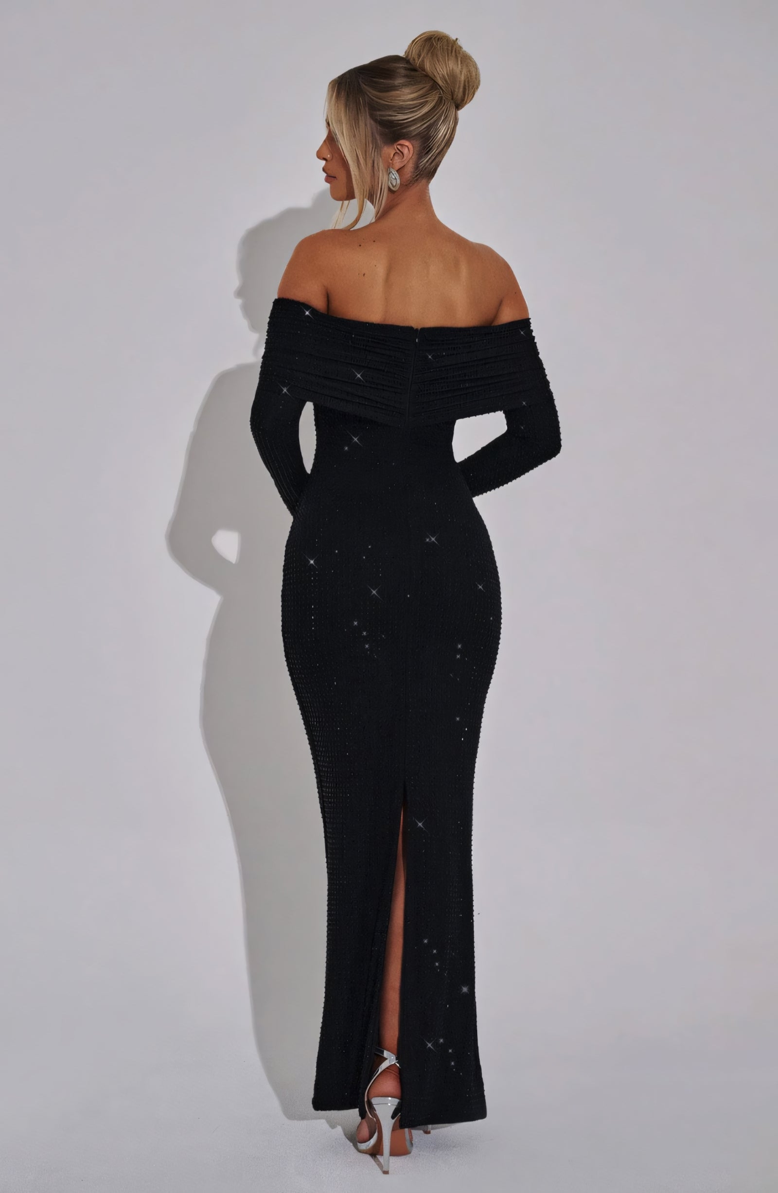 ABBY MAXI DRESS - BLACK SPARKLE