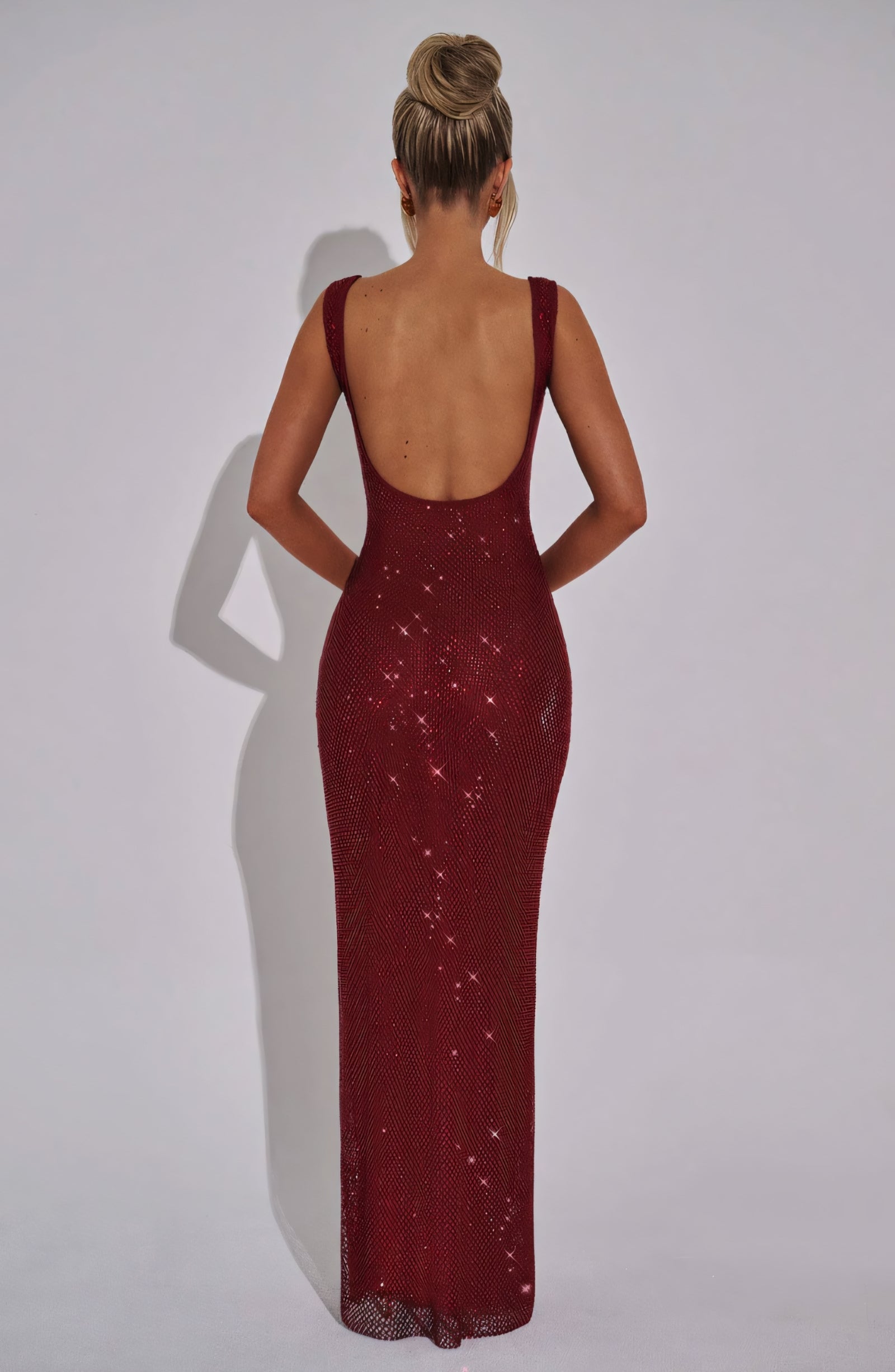 EVY MAXI DRESS - WINE SPARKLE