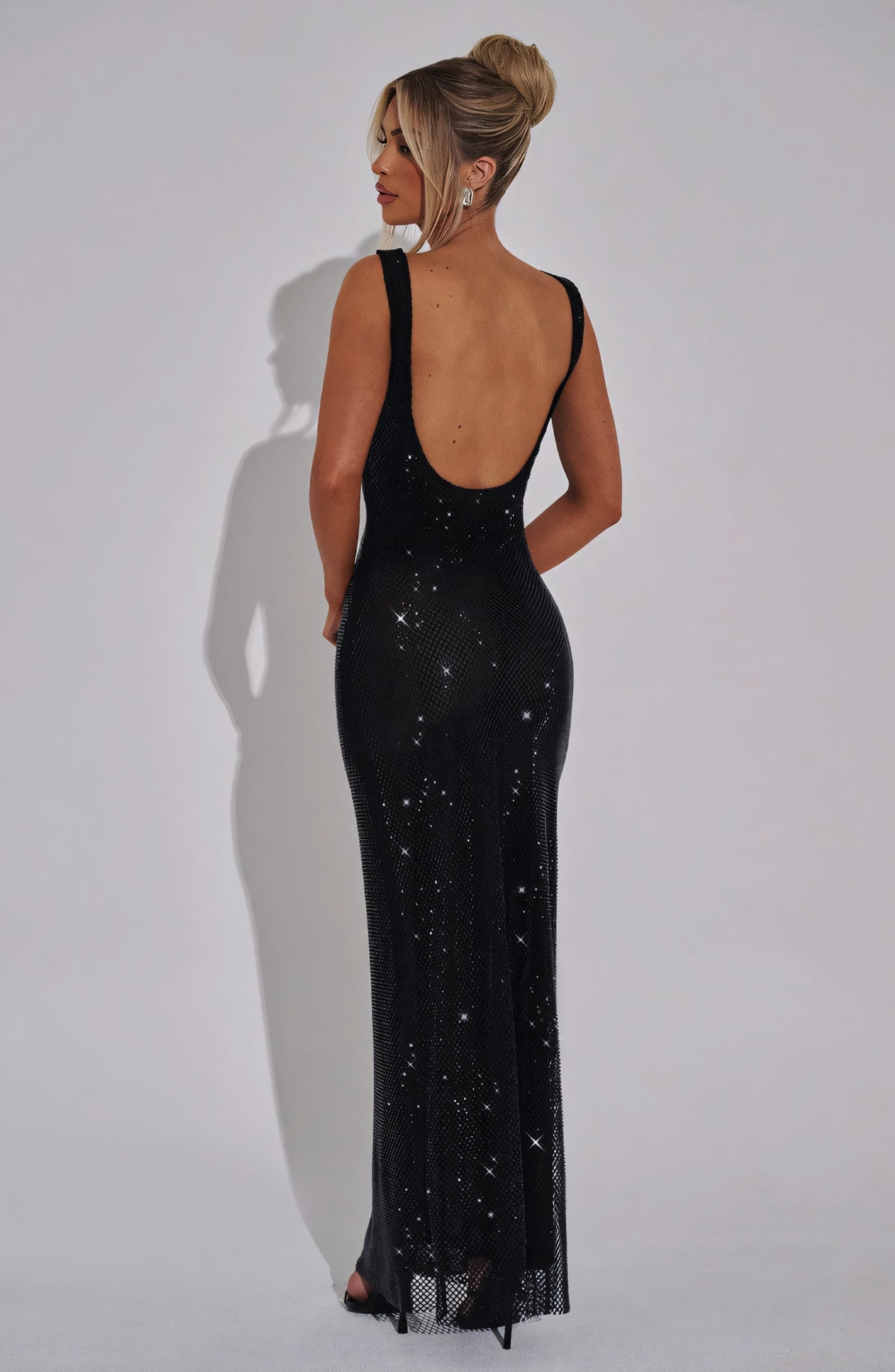 EVY MAXI DRESS - BLACK SPARKLE