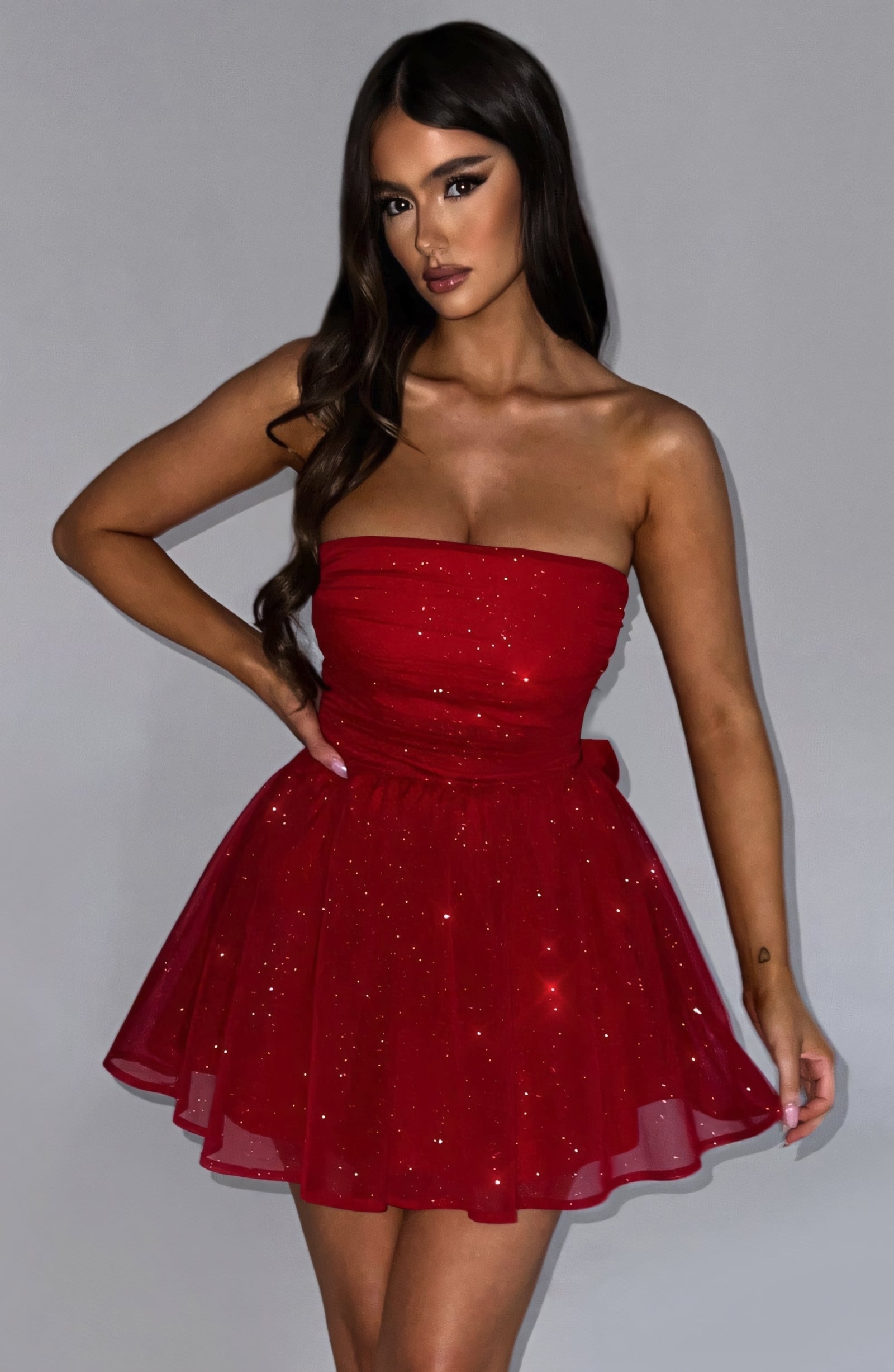 CHARLOT MINI DRESS - RED SPARKLE