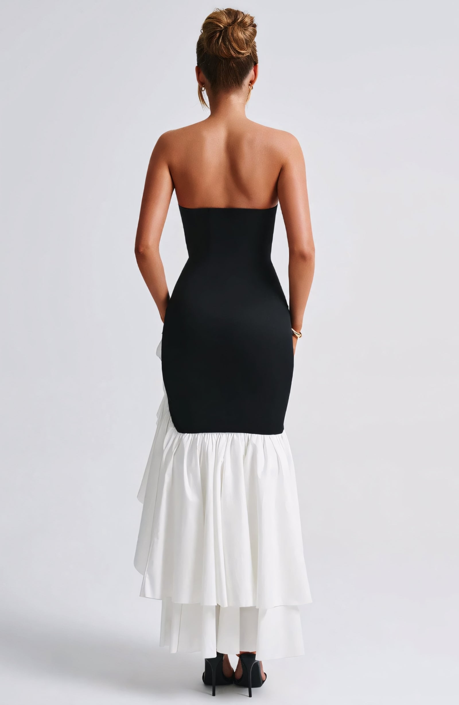 ROSE MAXI DRESS - BLACK/WHITE