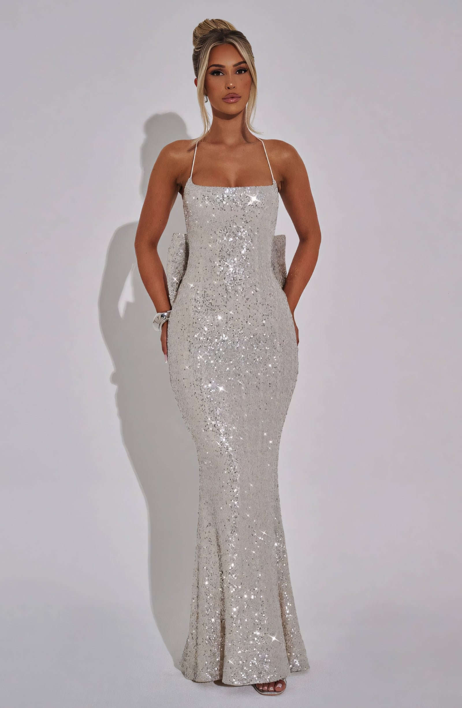 ARIEL MAXI DRESS - CHAMPAGNE SPARKLE