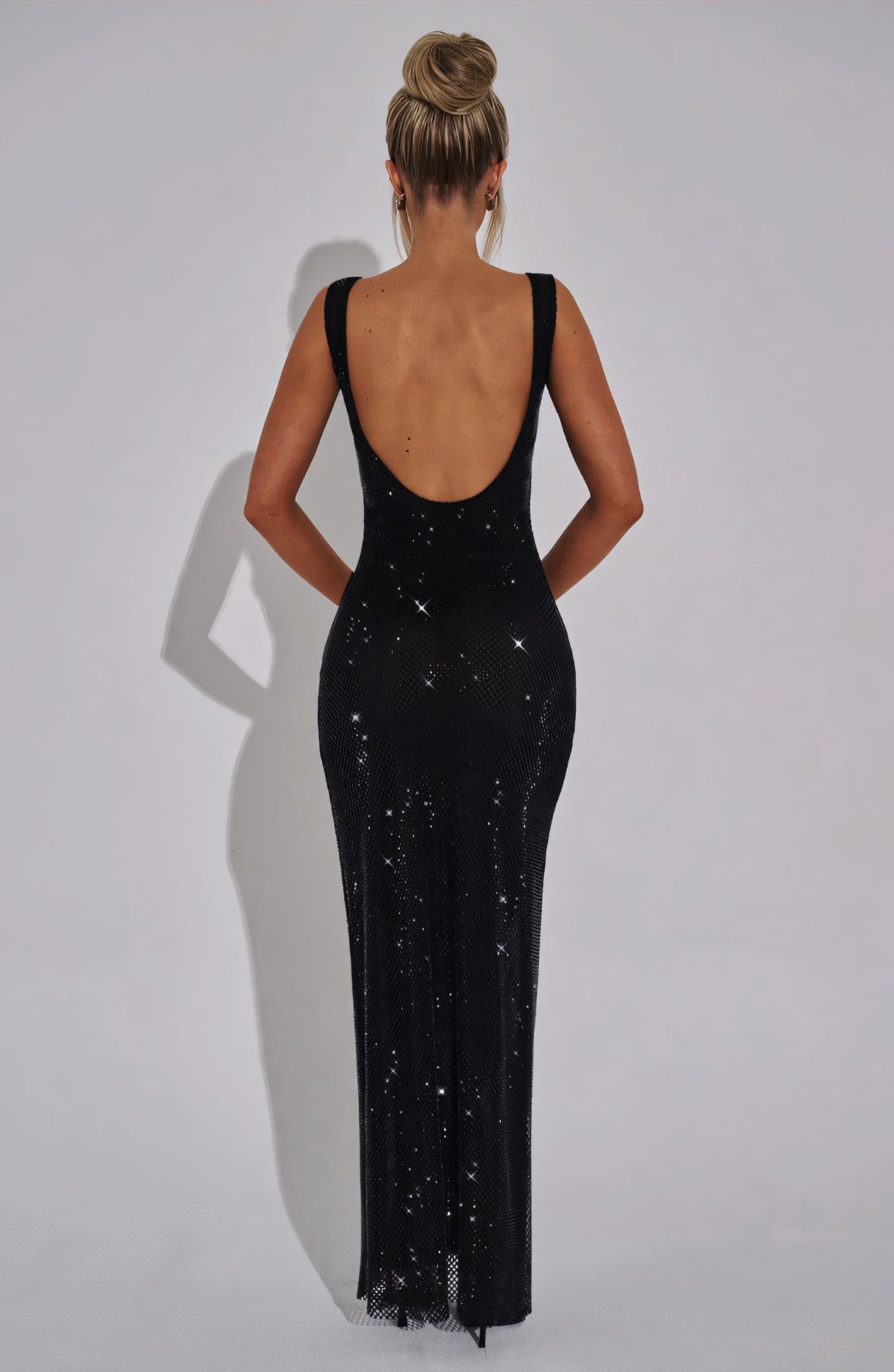 EVY MAXI DRESS - BLACK SPARKLE