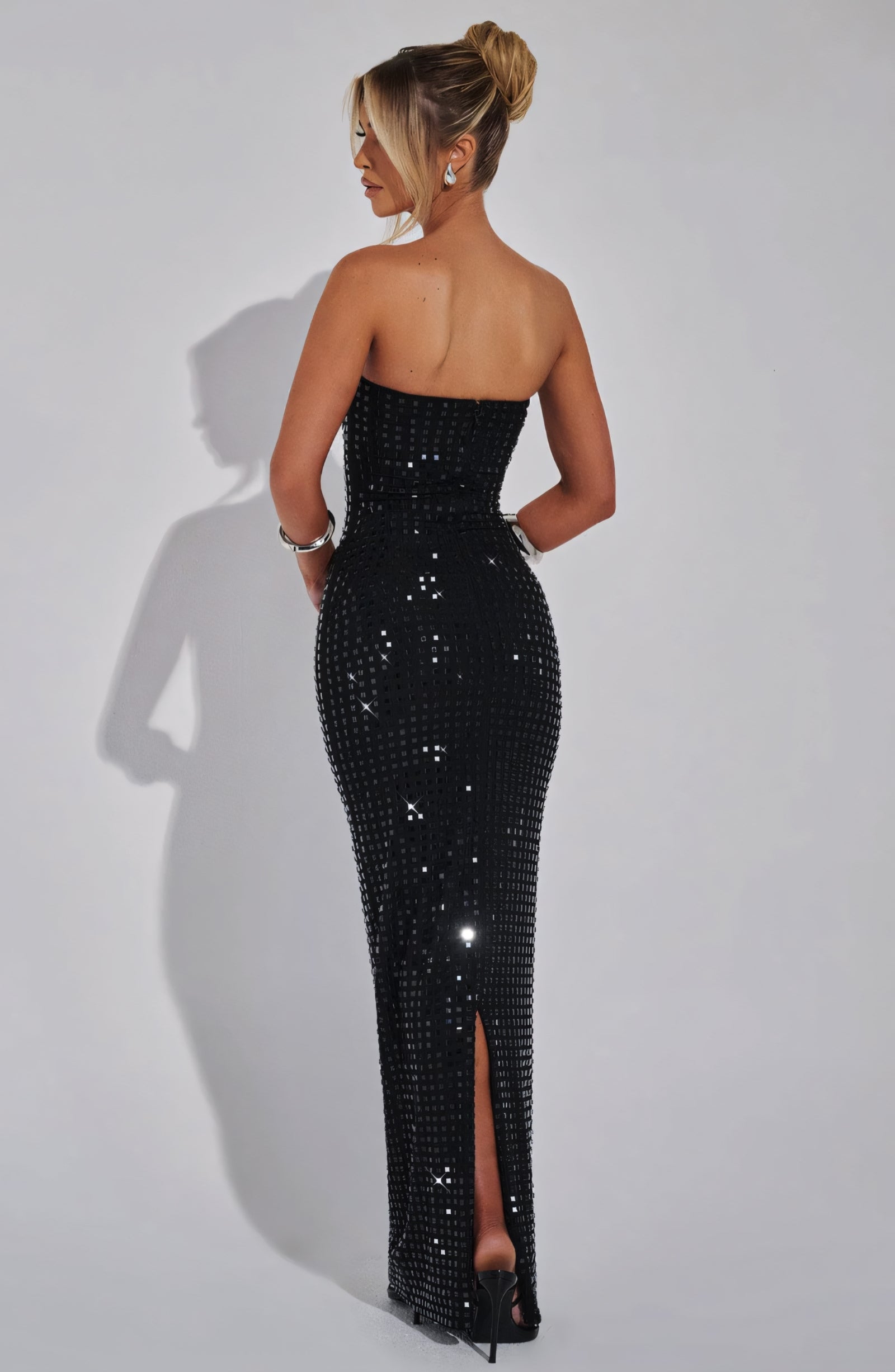 NINA MAXI DRESS - BLACK SPARKLE