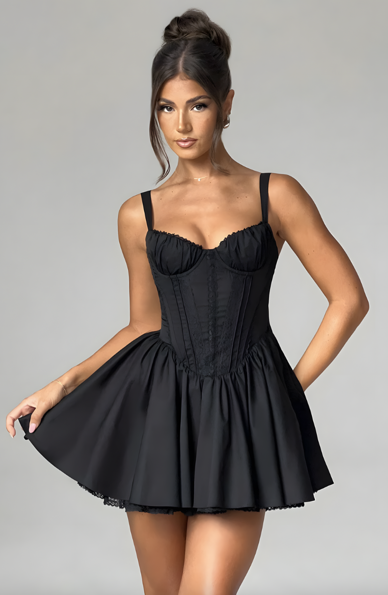 JESSICA MINI DRESS - BLACK