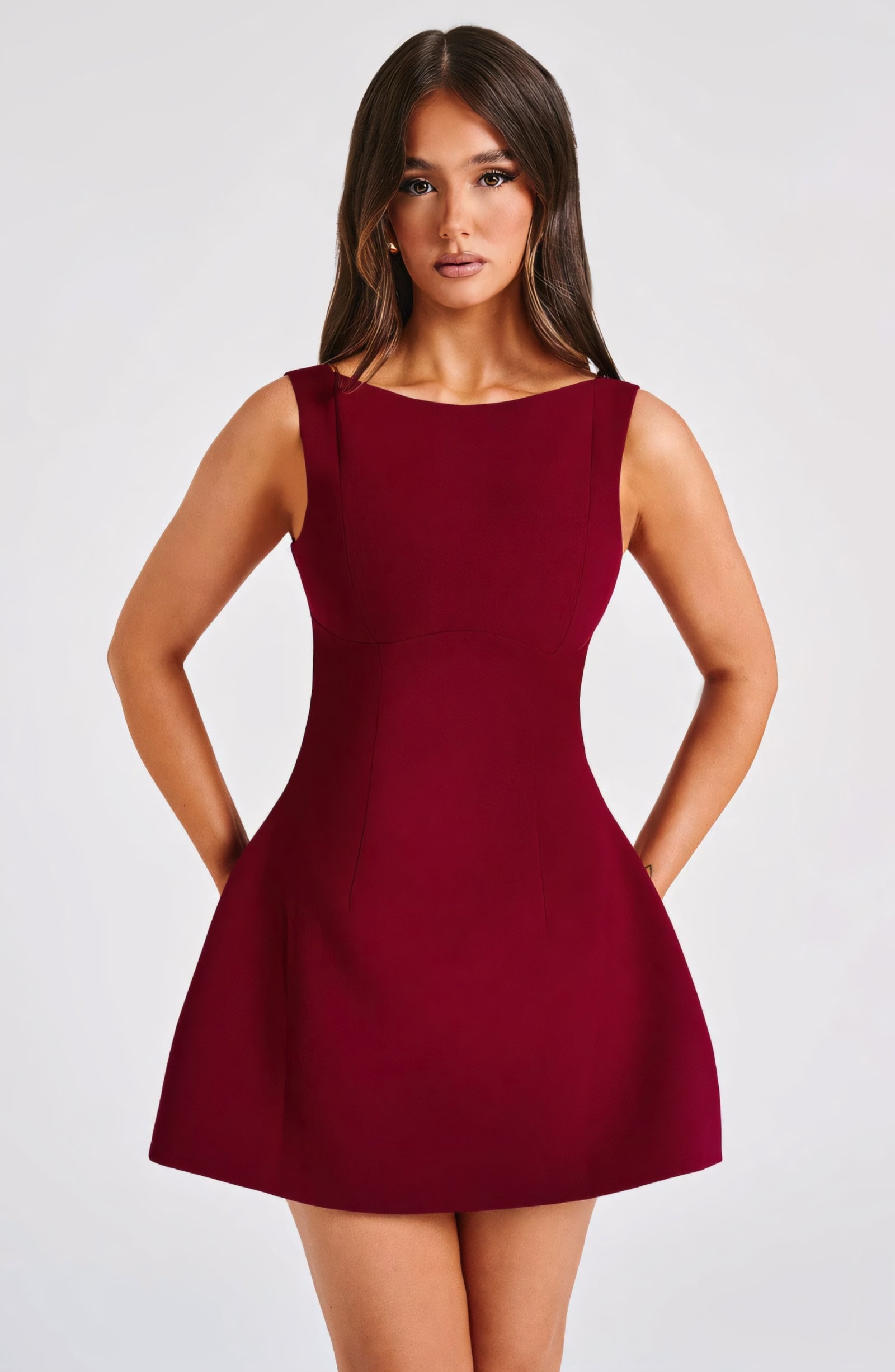 BEAU MINI DRESS - WINE