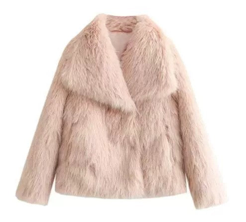 SOFIA FAUX FUR COAT - WINE