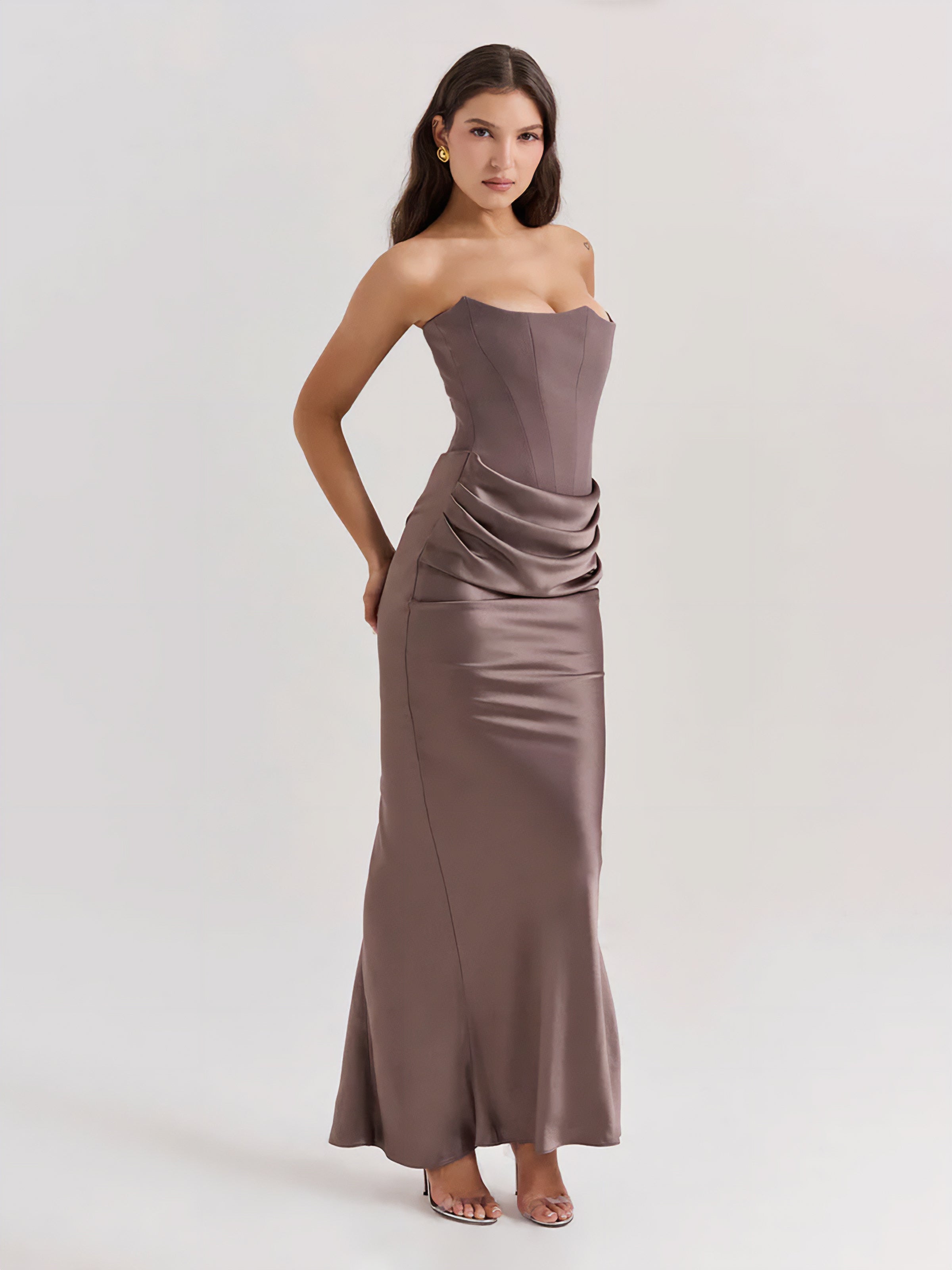 ROSALIND MAXI DRESS - SMOKE