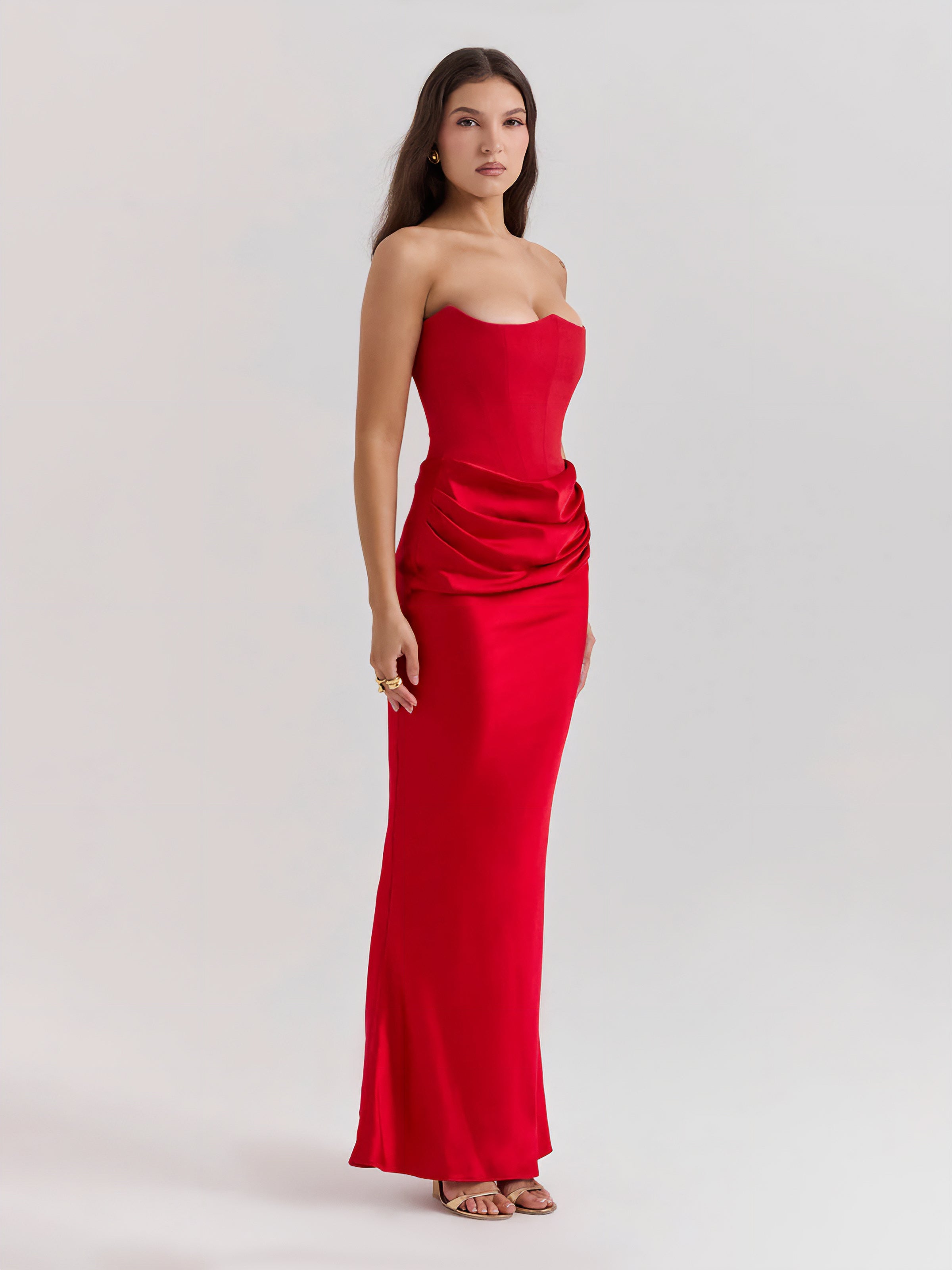 ROSALIND MAXI DRESS - RED