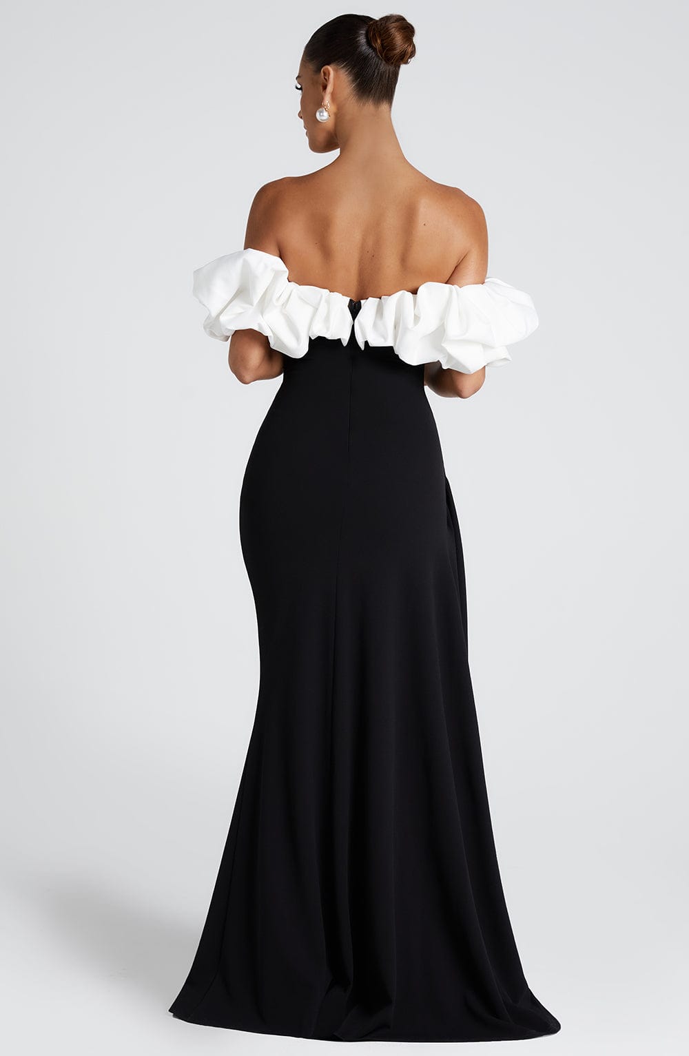 Elsie Maxi Dress - Black/White