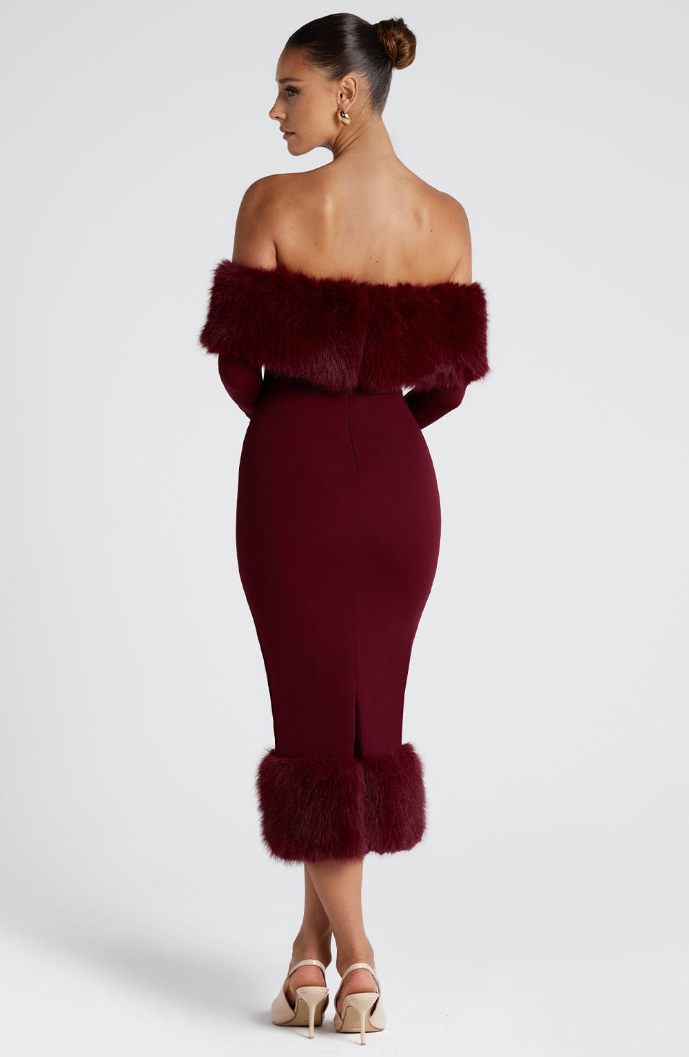 Vittoria Midi Dress - Wine